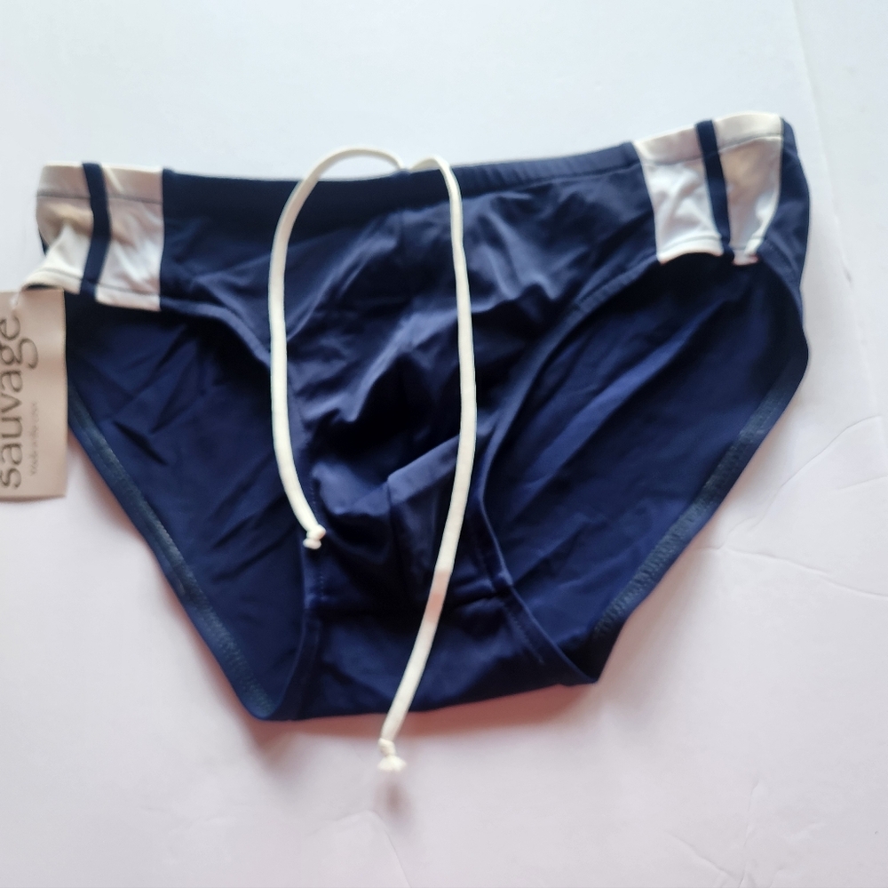 Salvage Men's Navy Swim Trunks